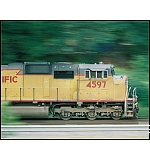 Zipping past FC tower during the Austell Railfest, '04.
